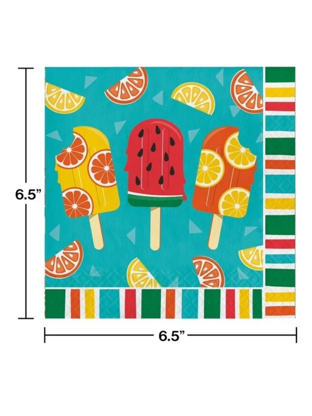 200-Count 3-Ply Printed Disposable Paper Napkin Pack in Tasty Fruit